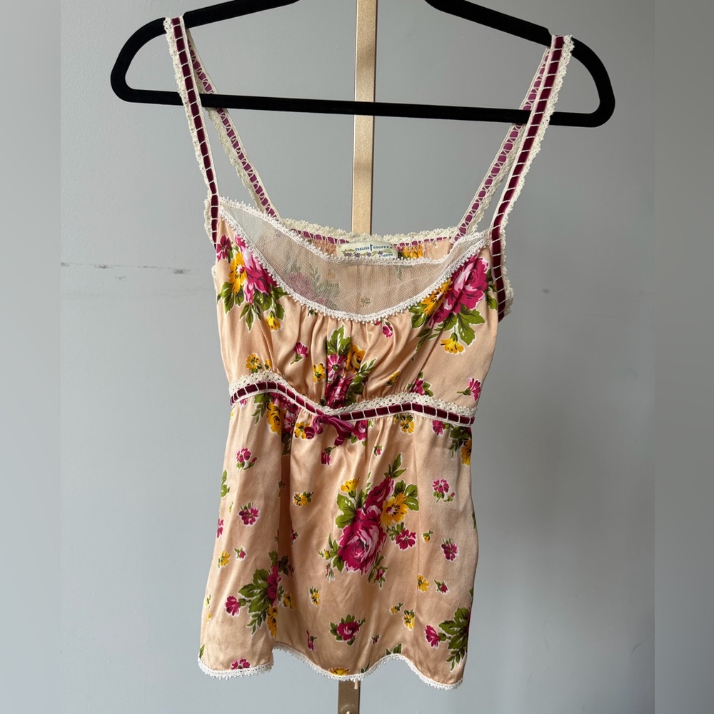 Trelise Cooper 100% Silk Floral Cottagecore Vintage Cami